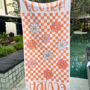 Personalized Beach Towel, Custom Name Towels, Microfiber & Premium Options, Vacation Gift, Retro Multi Style gifts, Bachelorette Party Towel