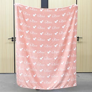 Personalized Flannel Baby Blanket, Custom Name Blanket