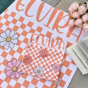 Personalized Beach Towel, Custom Name Towels, Microfiber & Premium Options, Bachelorette Party Towel, Vacation Gift, Retro Multi Style gifts