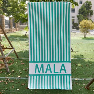 Personalized beach towels, bachelorette party swimming beach towels, letter printed beach towels, customized bestie travel beach towels