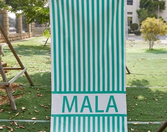 Personalized beach towels, bachelorette party swimming beach towels, letter printed beach towels, customized bestie travel beach towels