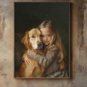 Golden Retriever art vintage poster, Golden Retriever minimalist illustration, golden retriever gifts, golden retriever wall art