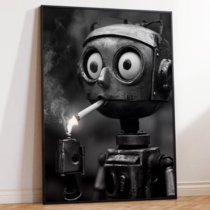 robot smoking a cigarette Smoking Robot