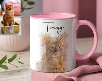 Custom Watercolor Pet Photo Mug with Name, Dog Mom Mug, Personalized  Pet Mug, New Dog Mug, Custom Watercolor Dog, Pet memorial gifts