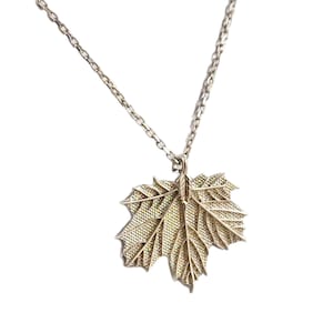 Sterling Silver Maple Leaf Necklace, Elegant Nature-Inspired Jewelry, Gift For Nature Lovers, Leaf pendant, Handmade Silver Necklace