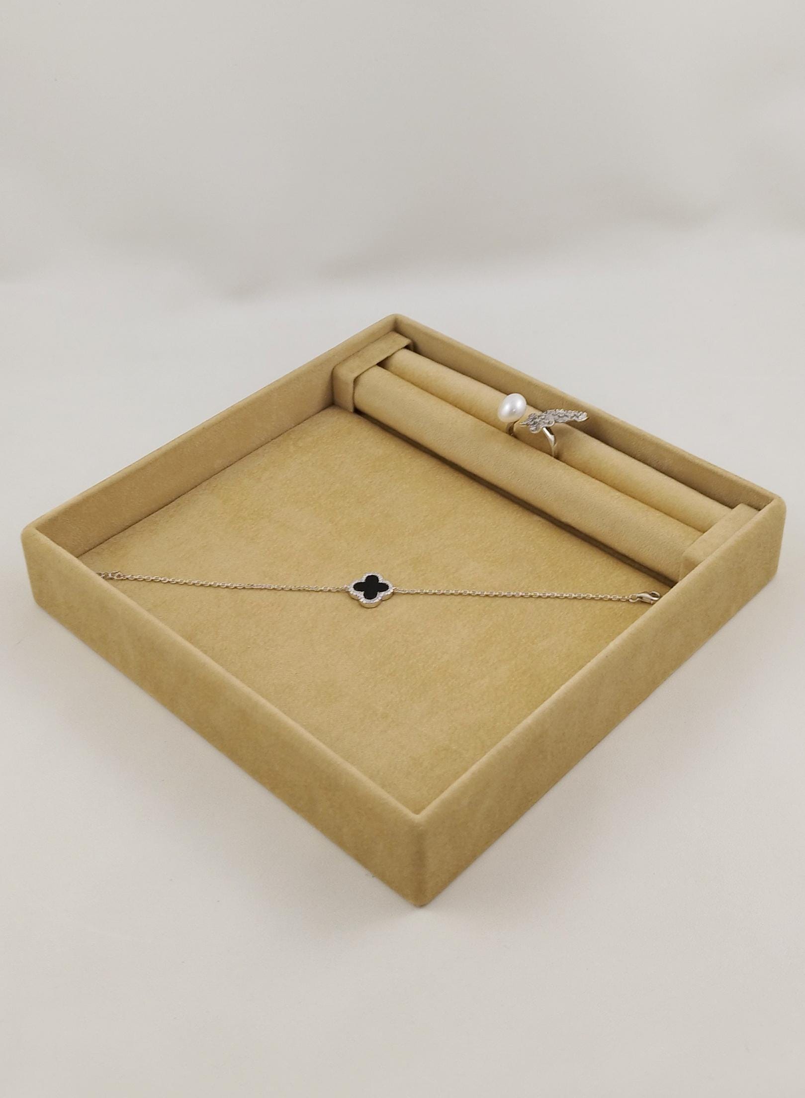 Velvet Jewelry Display Tray: Alcantara Necklace Stand