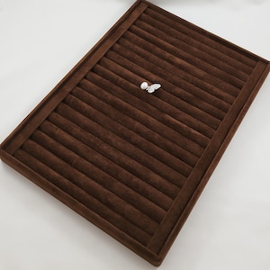 Velvet Jewelry Display Case: Large Ring & Earring Organizer
