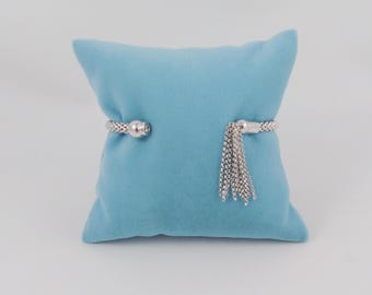 Alcantara Jewelry Display Pillow: Watch & Bracelet Organizer (90x90mm)