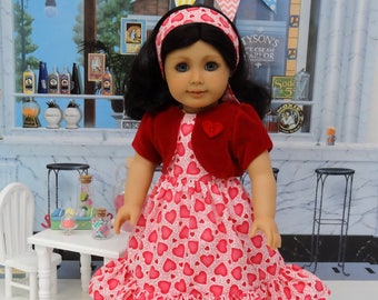 Sweetheart - Valentine Dress for American Girl doll with jacket and shoes