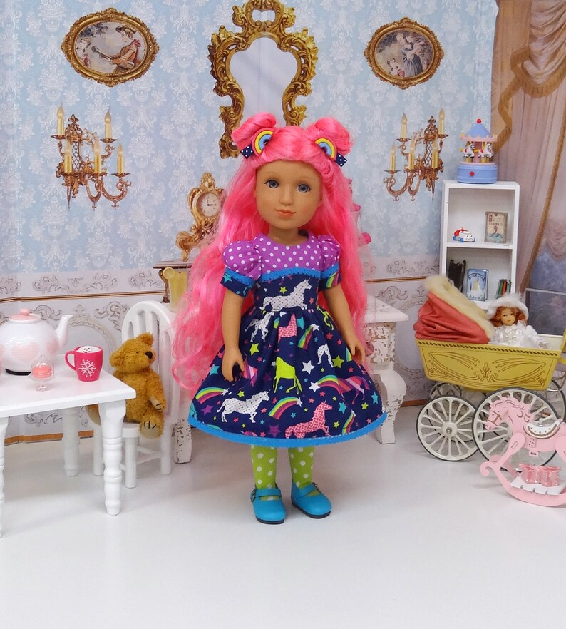 Alissa Unicorn custom Glitter Girl doll with wardrobe & accessories image 1