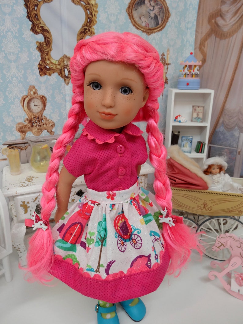 Alissa Unicorn custom Glitter Girl doll with wardrobe & accessories image 10