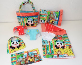Bazoople Train - Diaper Bag and Diapers with Blanket for Bitty Baby