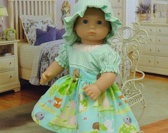 Merry Meadow - Bitty Baby dress with bonnet