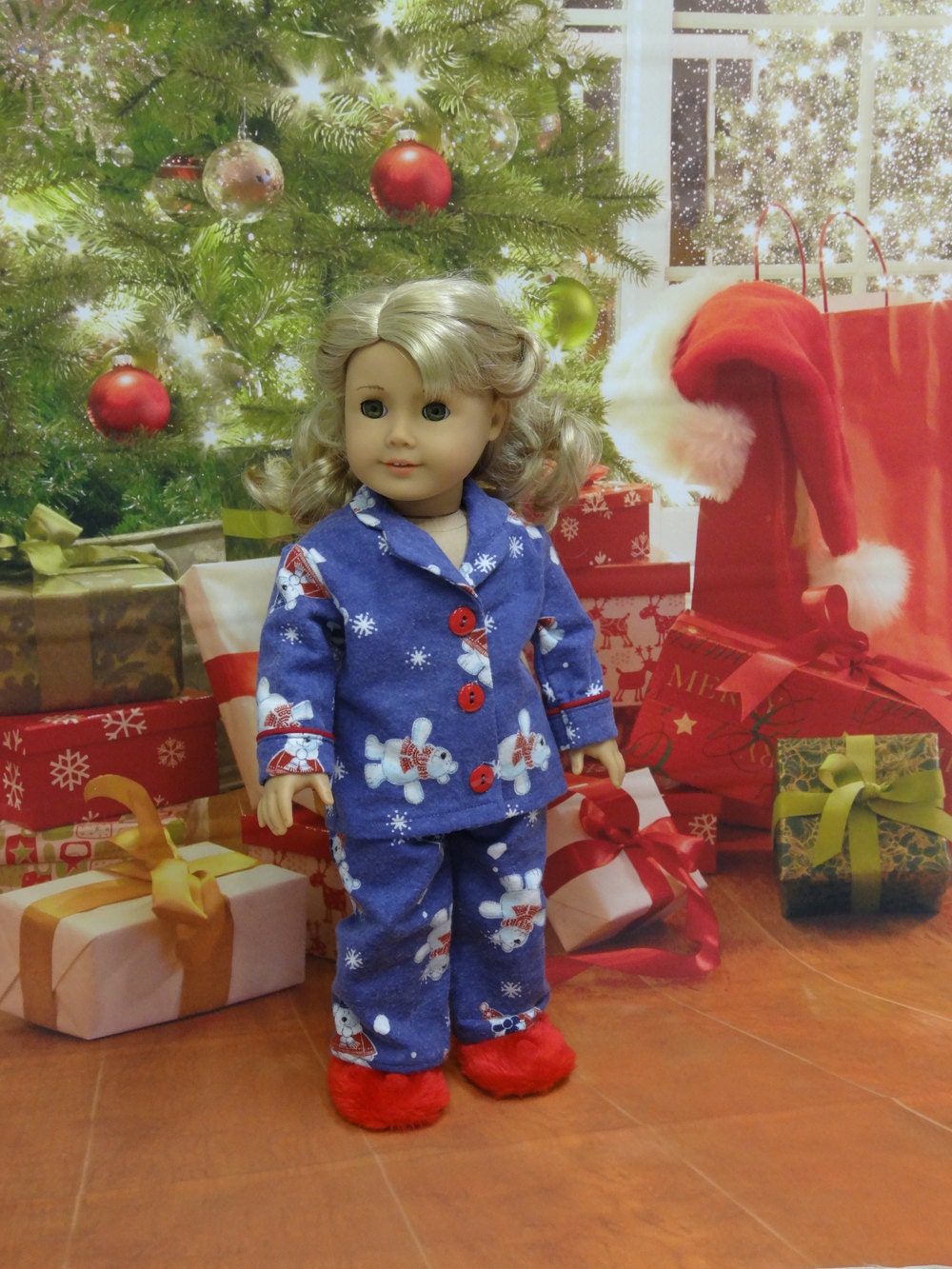 Pajamas for American Girl Polar Bear Christmas Etsy