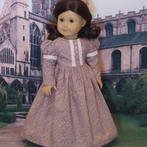 Abbey Courtyard Victorian dress and capelet for American Girl doll with undergarments 画像 3