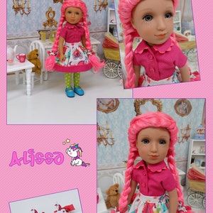 Alissa Unicorn custom Glitter Girl doll with wardrobe & accessories image 4