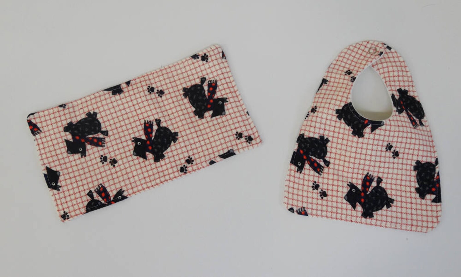 Plaid Scottie Dog Doll Diaper Bag and Diapers With Blanket Etsy