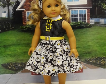 Garden Terrace - vintage style dress for American Girl doll