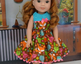 Cheerful Animals - Dress & shoes for Wellie Wisher doll