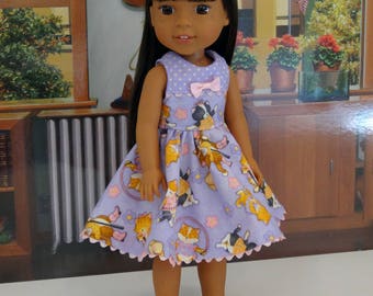 Playful Kittens - Dress & shoes for Wellie Wisher doll