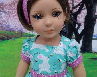 March Hare - vintage style dress for American Girl doll