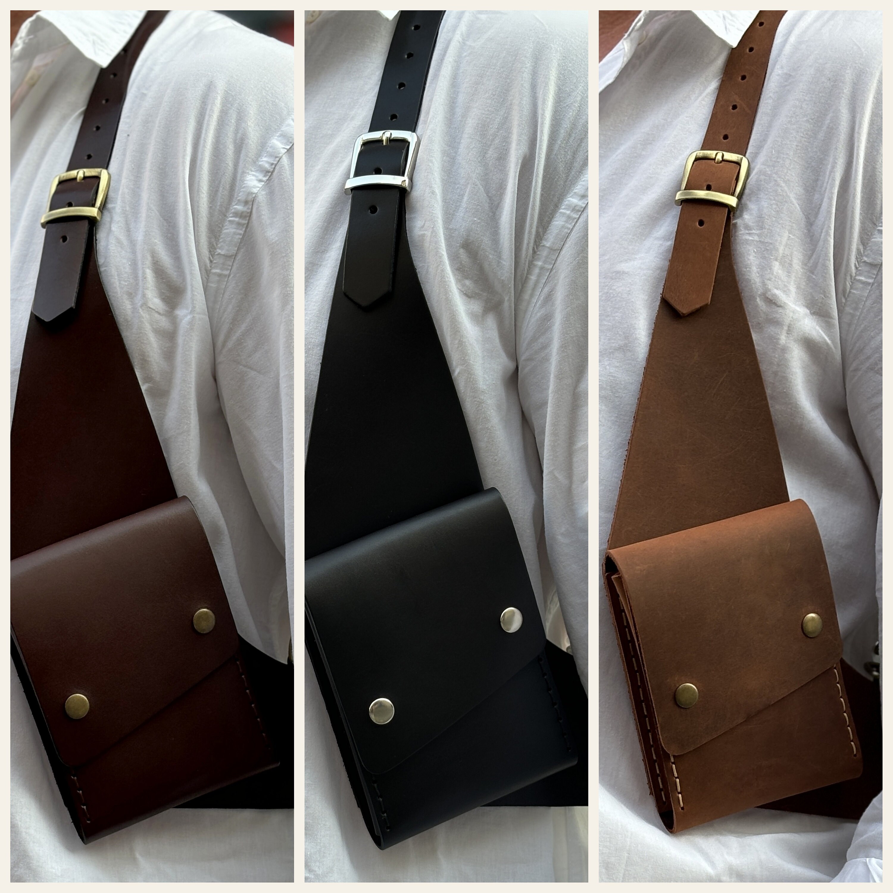 Brown Leather Shoulder Holster Bag, Festival Travel Bag, Real Leather Holster Vest - Etsy Brown Leather Shoulder Holster Bag, Festival Travel Bag, Real Leather Holster Vest - Etsy