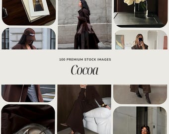 COCOA Collection Stock Images | Rich Espresso Brown Stock Photo Set