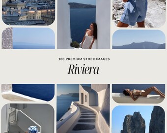 RIVIERA Collection Stock Images | Mediterranean Coastal Blue Stock Photo Set