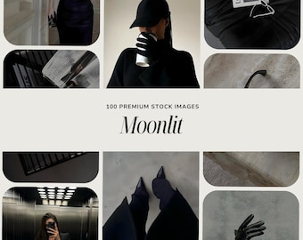 MOONLIT Collection Stock Image Set | Noir Neutral | Minimalist Stock Images