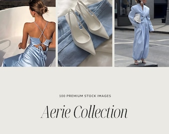 AERIE Stock Image Set | Airy Blue Luxury Photo Collection