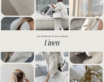 LINEN Collection Stock Images | Soft Neutral Minimal Photo Set