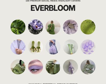EVERBLOOM Highlight Covers | Whimsical Garden Bloom | Lavender Matcha | Highlight Templates