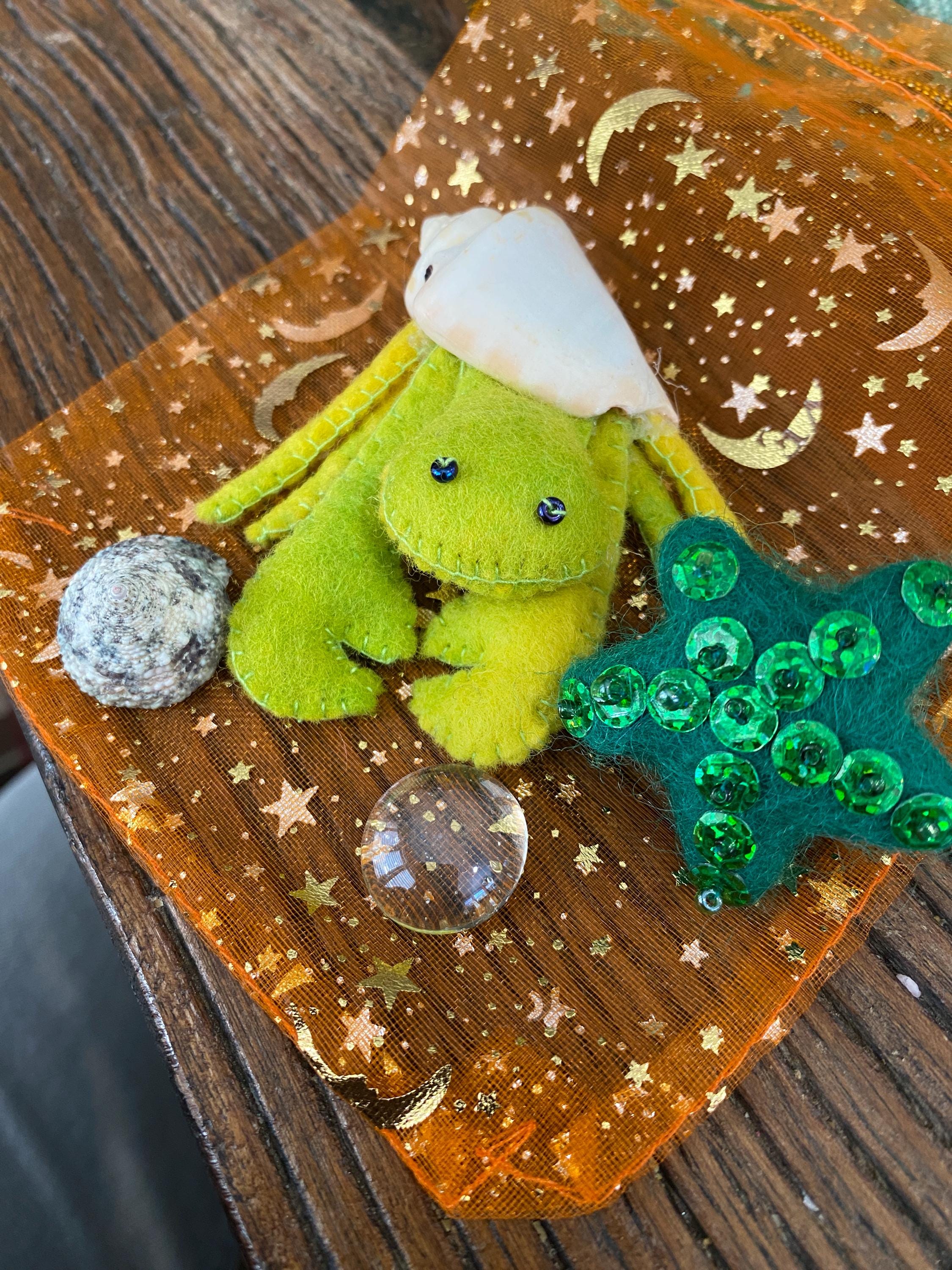 Scuttle Crab With Star Fish Gift Pack- Hermit Crab- Star Fish- Felt Toy ...