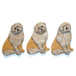 PUG Felt Dog Shape for Bead Embroidery, Making Beaded Animals, Beading, Crafting, or Embellishment image 1