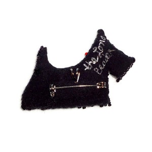 SCOTTISH TERRIER beaded Scottie Dog pin pendant art jewelry Made to Order image 4
