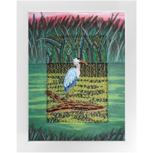 Great Blue Heron Printed Image Bird Nature Framed Contemporary Art Print 8x10, 11x14, 16x20 Made To Order image 5