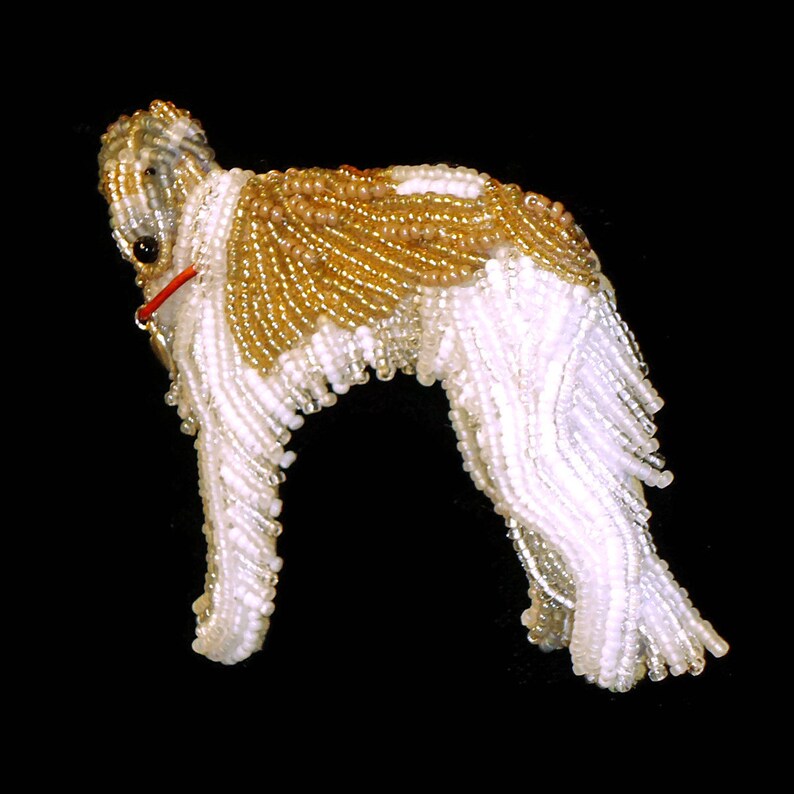 Handmade Borzoi (Russian Deerhound) Brooch In Fine Pewter - Lead & Nickel Free Animal Jewelry - View #10