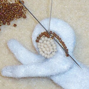 Set of 2 PDF Files: VENETIAN ANGEL Pin Beading Pattern Intro to Bead Embroidery Cat Tutorial image 2
