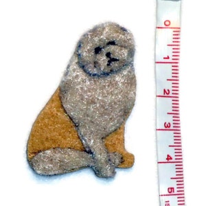 PUG Felt Dog Shape for Bead Embroidery, Making Beaded Animals, Beading, Crafting, or Embellishment image 3