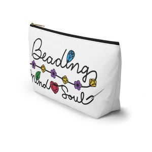 Beading Mind & Soul Beads Gems Crystals Printed Image Travel Storage Accessory Pouch w T-bottom Made to Order image 4