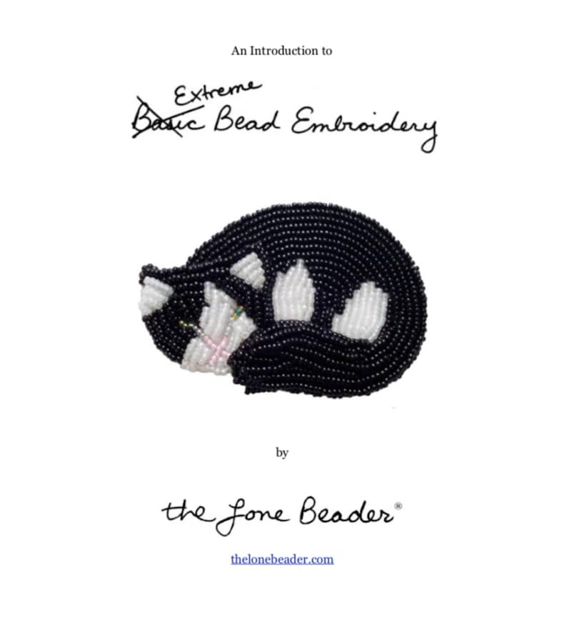 Set of 2 PDF Files: YORKIE Dog Pin Beading Pattern Intro to Bead Embroidery Cat Tutorial image 6