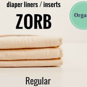 Diaper Liner | Organic Unbleached Flannel with Zorb Diaper Liners Soakers Doublers Cloth Diaper Inserts  - Choose Your Size