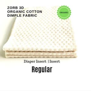 3D ZORB Organic Diaper Liners | Cloth Inserts, Regular Soakers Doublers - Choose Size & Quantity