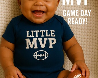 Little MVP Baby Onesie & Toddler T-Shirt Set: Football Game Day Outfit