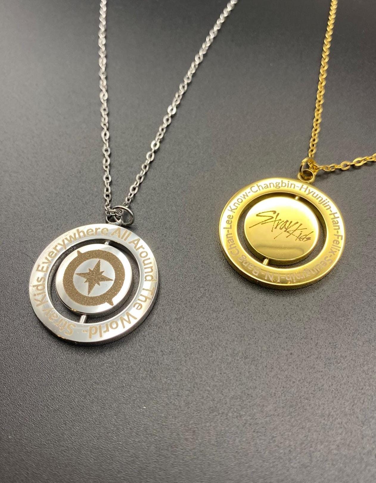 ★Stray Kids 着用★【VVV】★PEACE PENDANT BEADS NEACKLAC.E★ Stray Kids Lee Know ATE Necklace, Straykids ATE, Lee Know