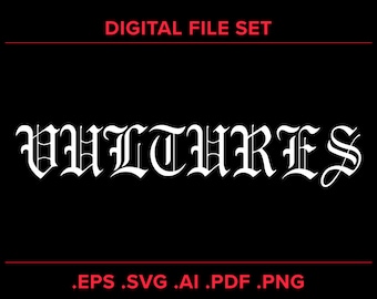 Kanye West Vultures Ty Dolla Sign vector logo files (scale to any size without pixelation - use for printing anything)