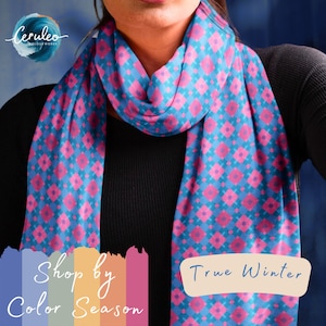 True Winter Seasonal Color Palette Scarf - Seasonal Colour Analysis