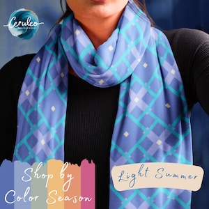 Light Summer Seasonal Color Palette Scarf - Seasonal Colour Analysis