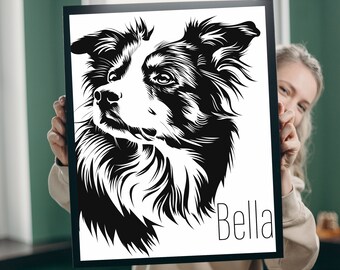 Gepersonaliseerd huisdierportret van je hond - Dogz Life op maat gemaakte huisdierproducten, maak een uniek kunstwerk op maat van je hond