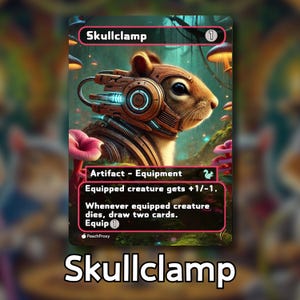 MTG Skullclamp Proxy Squirrel MTG Playtest
